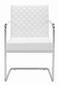 Zuo 100190 Quilt Dining Chair (set Of 2) White