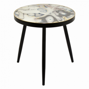 Plutus PBTH94651 Wood Decorative Table In Black Wood