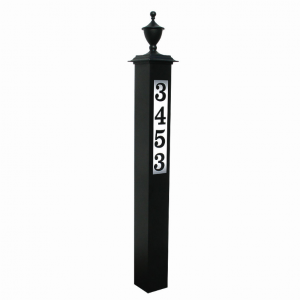 Qualarc LAP-4X4-S5 Lighted Address Post With Decorative Urn Finial