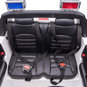 Dti QLS618_white 12v Police Truck Ride On 2 Seater With Parental Remot