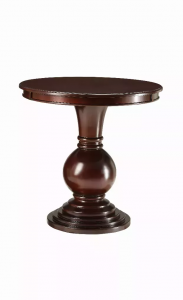 Homeroots.co 286304 26 X 26 X 26 Espresso Wood Veneer Side Table