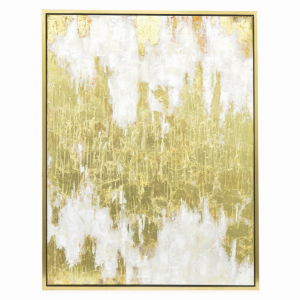 Plutus PBTH92782 Painting With Frame-oil On Canvas In Gold Natural Fib