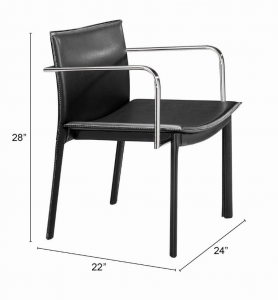 Zuo 404141 Gekko Conference Chair (set Of 2) Black