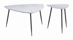 Zuo 101882 Set Of 2 Cavaldos Accent Tables White