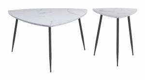 Zuo 101882 Set Of 2 Cavaldos Accent Tables White