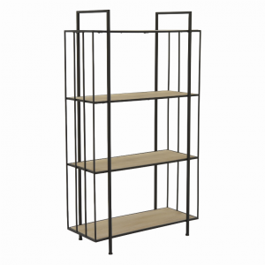 Plutus PBTH92288 Woodmetal Plant Stand In Brown Metal