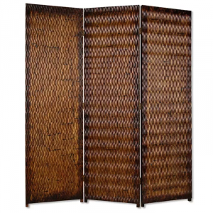 Homeroots.co 274906 1 X 63 X 72 Brown Wood 3 Panel  Screen