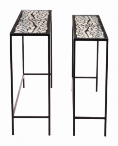 Zuo A10739 Set Of 2 Web Of Console Tables Black