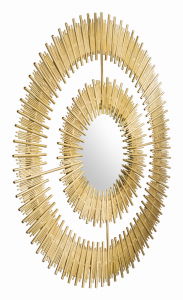 Zuo A12212 Zeus Round Mirror Gold