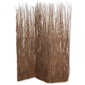 Homeroots.co 274854 1 X 63 X 84 Brown Willow Adirondack  Screen