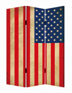 Homeroots.co 277085 1 X 48 X 72 Multi Color Wood Canvas American Flag 