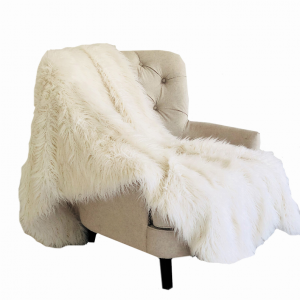 Plutus PBSF1433-102x116 Plutus Off-white Mongolian Faux Fur Luxury Thr