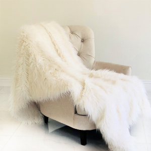 Plutus PBSF1433-102x116 Plutus Off-white Mongolian Faux Fur Luxury Thr