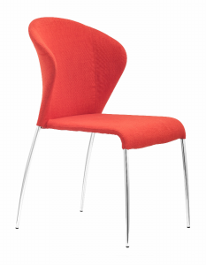 Zuo 100041 Oulu Dining Chair (set Of 4) Tangerine