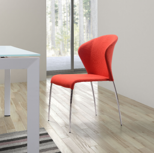 Zuo 100041 Oulu Dining Chair (set Of 4) Tangerine