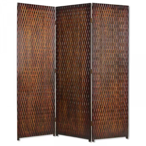 Homeroots.co 274904 1 X 63 X 72 Brown Wood 3 Panel  Screen