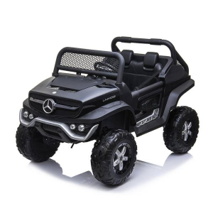 Dti UN101_black 12v Mercedes Benz Unimog Ride On Car 2 Seaters With Pa