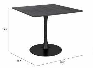 Zuo 101819 Molly Dining Table Black