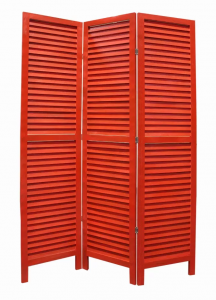 Homeroots.co 274706 1 X 48 X 67 Red, Wood, Shutter -screen