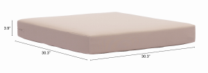 Zuo 703597 Glass Beach Seat Cushion Taupe