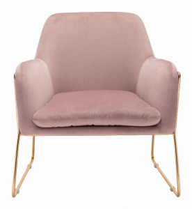 Zuo 101113 Nadir Arm Chair Pink  Gold