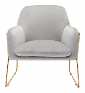 Zuo 101115 Nadir Arm Chair Gray  Gold