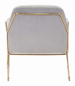 Zuo 101115 Nadir Arm Chair Gray  Gold