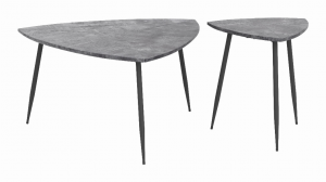 Zuo 101883 Set Of 2 Normandy Accent Tables Gray