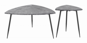 Zuo 101883 Set Of 2 Normandy Accent Tables Gray