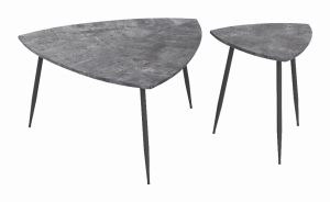 Zuo 101883 Set Of 2 Normandy Accent Tables Gray