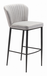 Zuo 101177 Tolivere Bar Chair (set Of 2) Gray