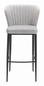 Zuo 101177 Tolivere Bar Chair (set Of 2) Gray