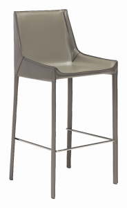 Zuo 100646 Fashion Bar Chair (set Of 2) Gray