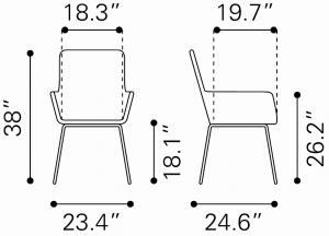 Zuo 703941 Lyon Dining Chair (set Of 2) Natural