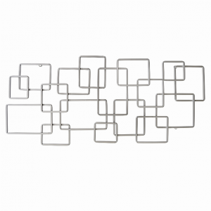 Plutus PBTH94433 Geometirc Wall Decor In Silver Metal