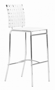 Zuo 333071 Criss Cross Bar Chair (set Of 2) White