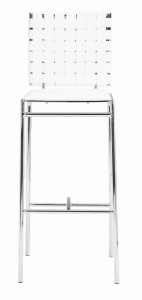 Zuo 333071 Criss Cross Bar Chair (set Of 2) White