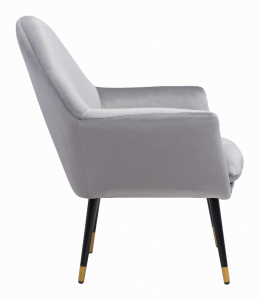 Zuo 109048 Alexandria Accent Chair Light Gray