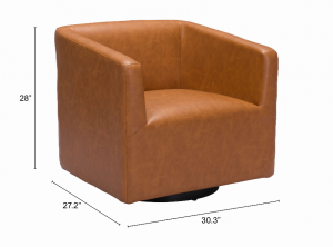 Zuo 102049 Brooks Accent Chair Brown