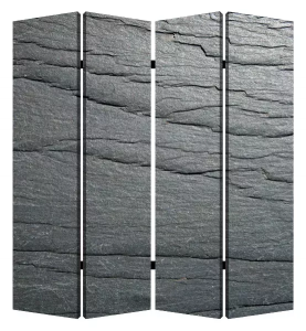 Homeroots.co 274662 1 X 84 X 84 Multi Color Wood Canvas Black Slate  S