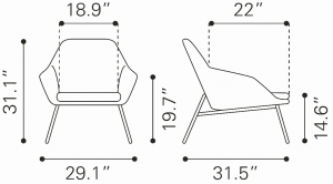 Zuo 109236 Manuel Accent Chair Tan