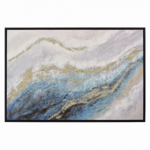 Plutus PBTH94623 Painting With Frame-oil On Canvas In Blue Natural Fib