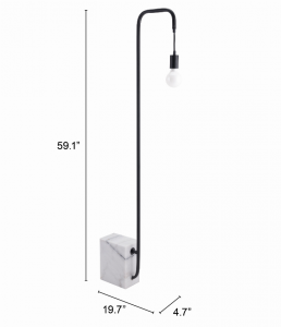 Zuo 56103 Lancia Floor Lamp Black