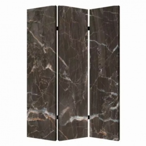 Homeroots.co 274659 1 X 48 X 72 Multi Color Wood Canvas Black Marble  