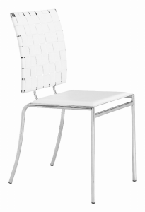 Zuo 333011 Criss Cross Dining Chair (set Of 4) White