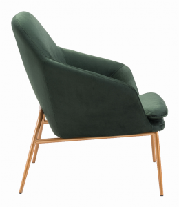 Zuo 101149 Debonair Arm Chair Green  Gold