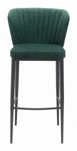 Zuo 101104 Tolivere Bar Chair (set Of 2) Green