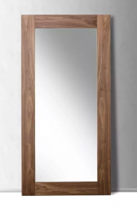 Homeroots.co 282737 79 Walnut Mdf  Veneer  And Glass Mirror