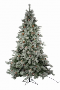 Melrose 72240DS Pre-lit Frosted Tree 7.5'h (600 Lights Ul) Pvc