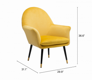 Zuo 109047 Alexandria Accent Chair Yellow